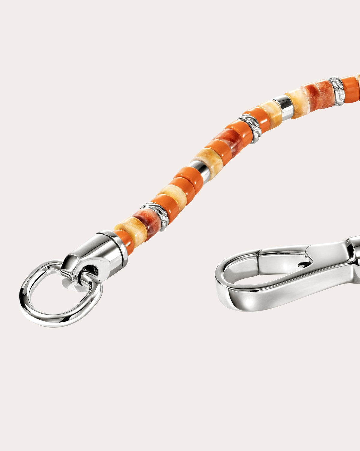 Spiny Oyster Heishi Chain Bracelet