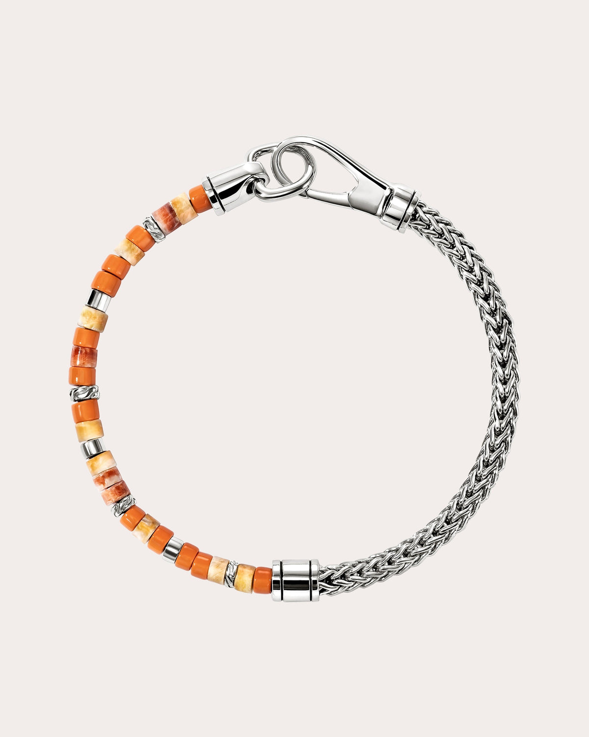 Spiny Oyster Heishi Chain Bracelet