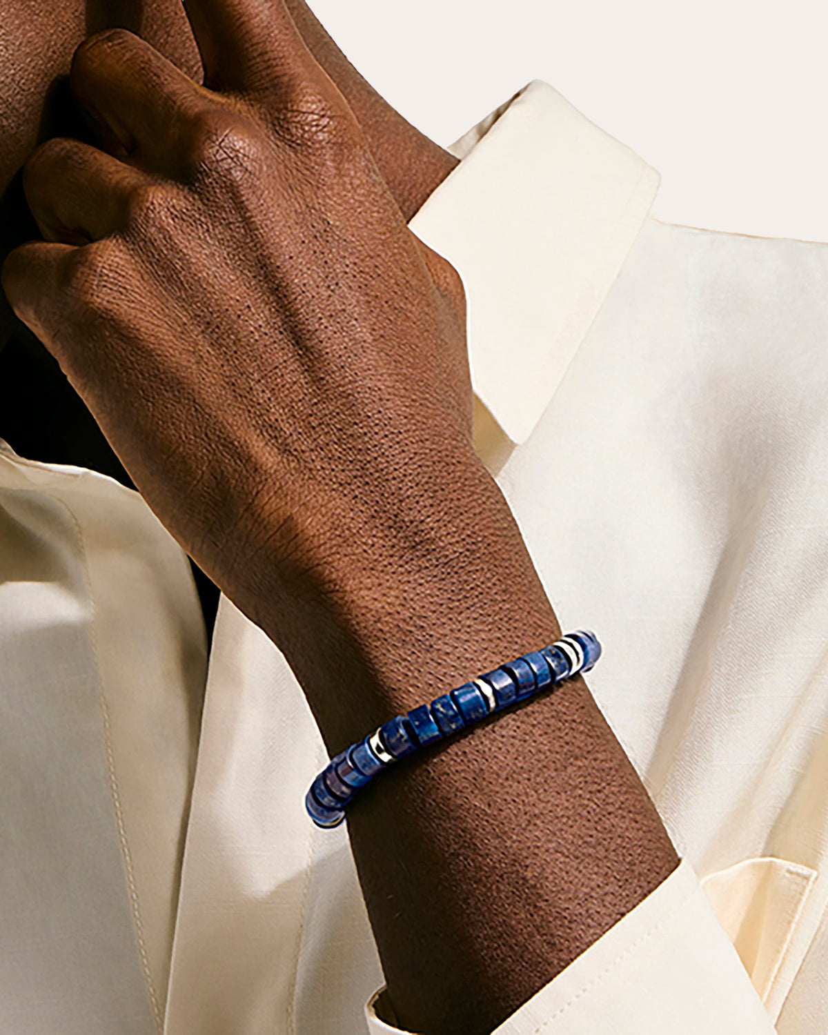 8mm Lapis Lazuli Heishi Bracelet