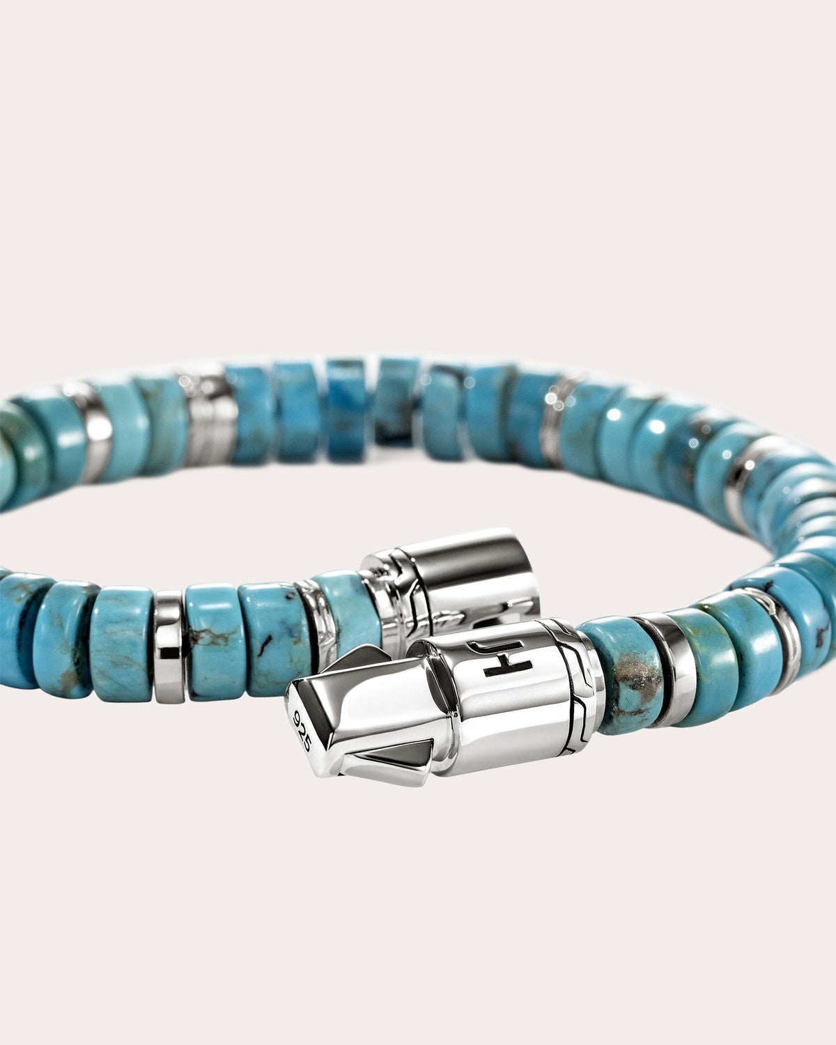 8mm Turquoise Heishi Bracelet