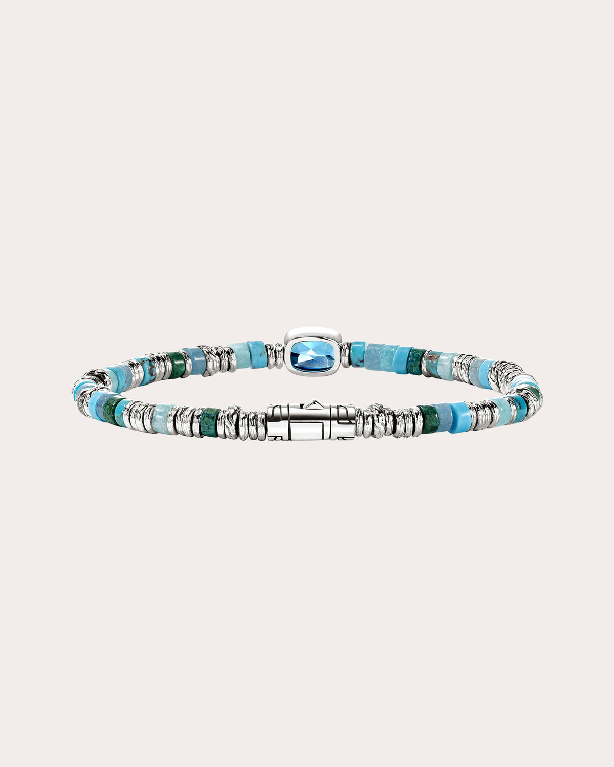 Swiss Blue Topaz Heishi Gem Bracelet