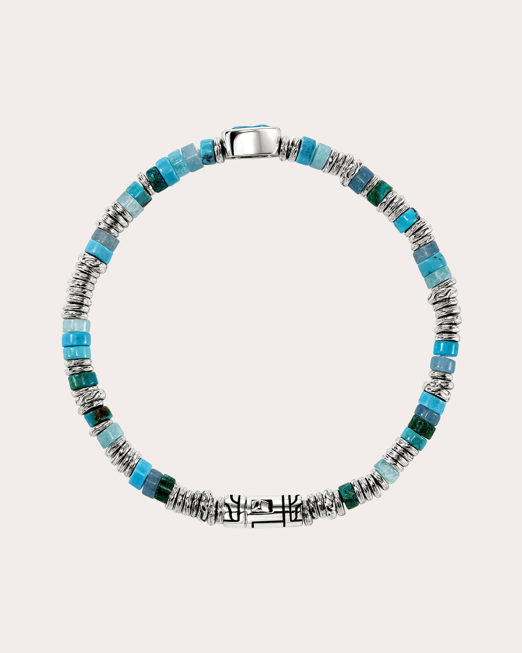 Swiss Blue Topaz Heishi Gem Bracelet