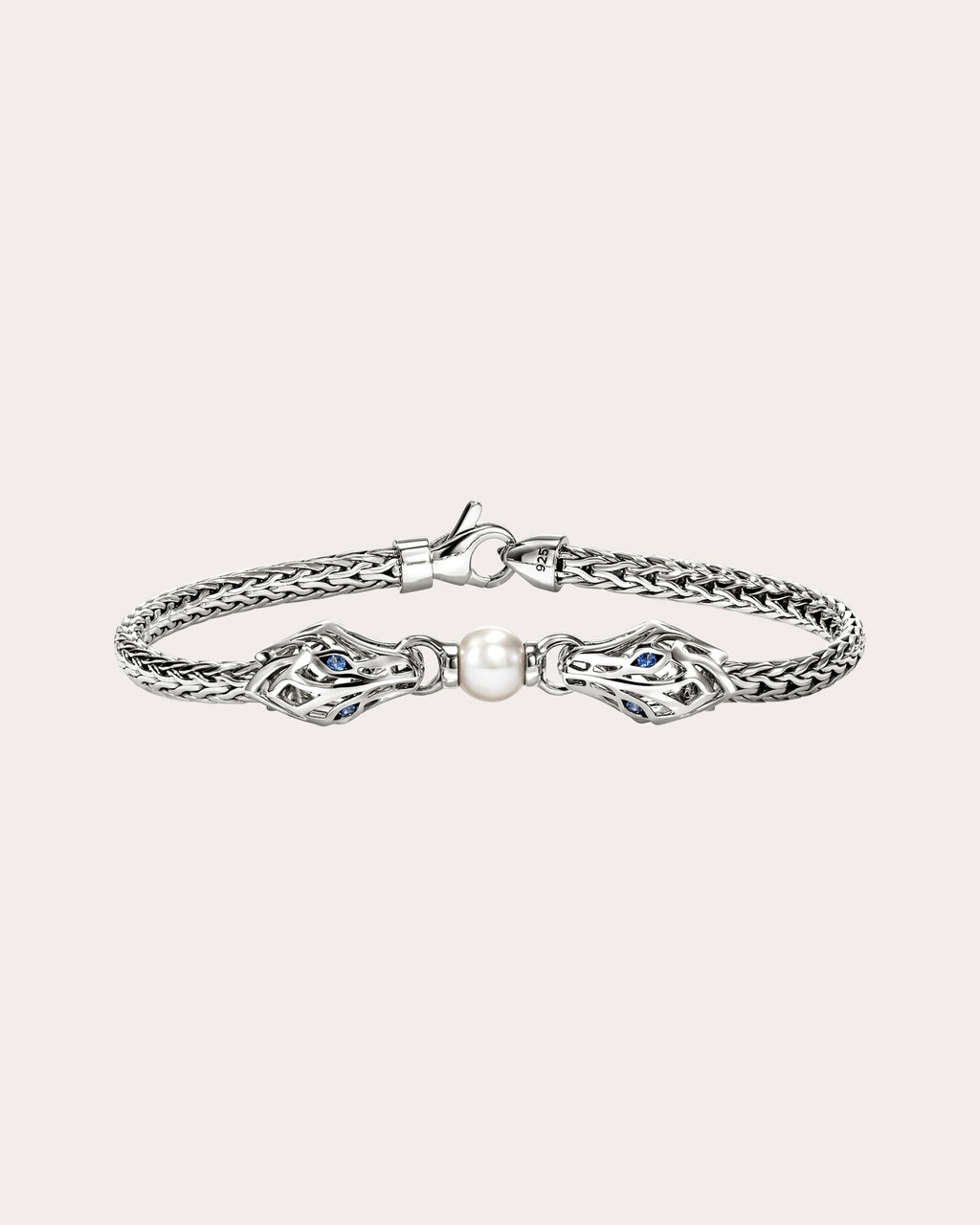 Sapphire & Cultured Pearl Naga Bracelet