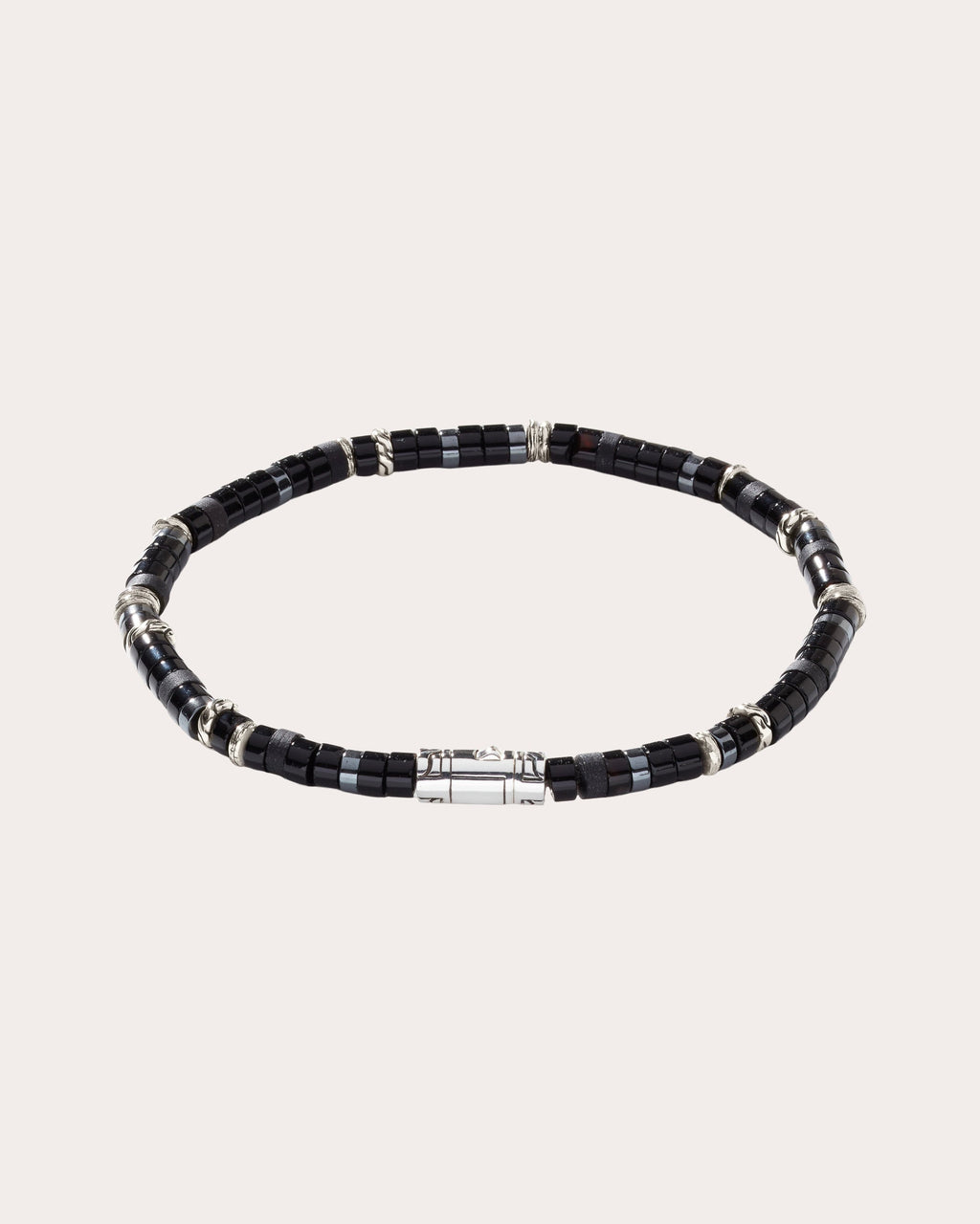 Black Onyx & Hematite Heishi Bracelet