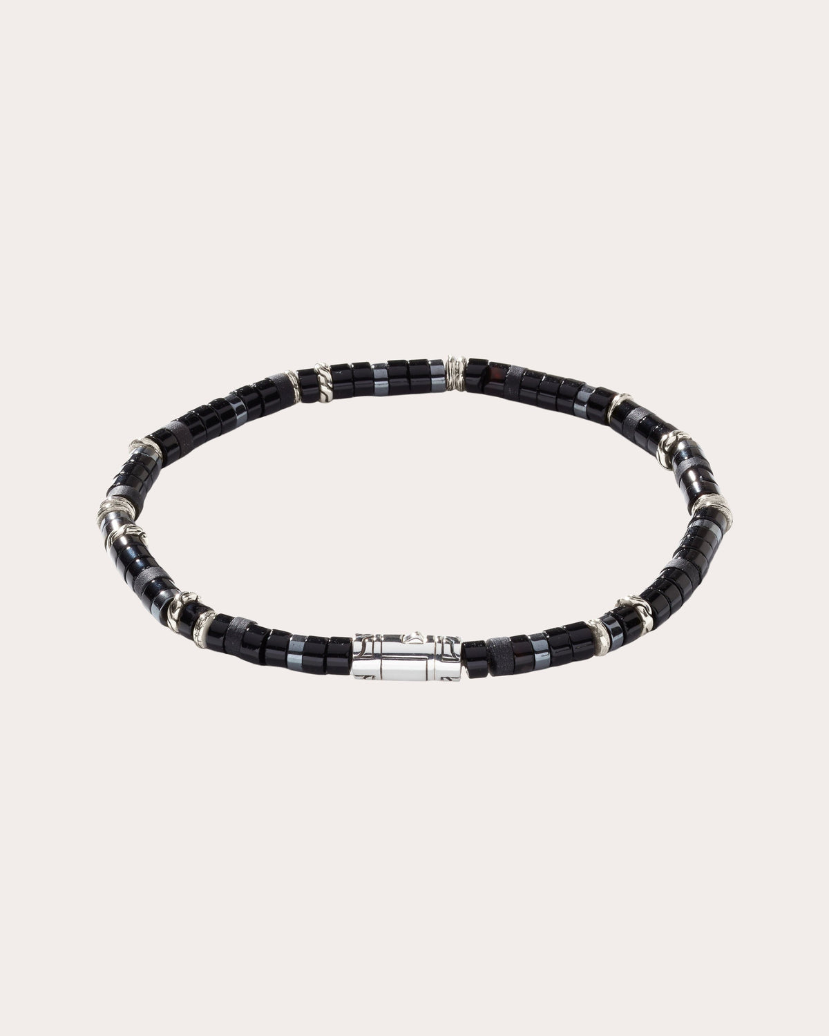 Black Onyx & Hematite Heishi Bracelet