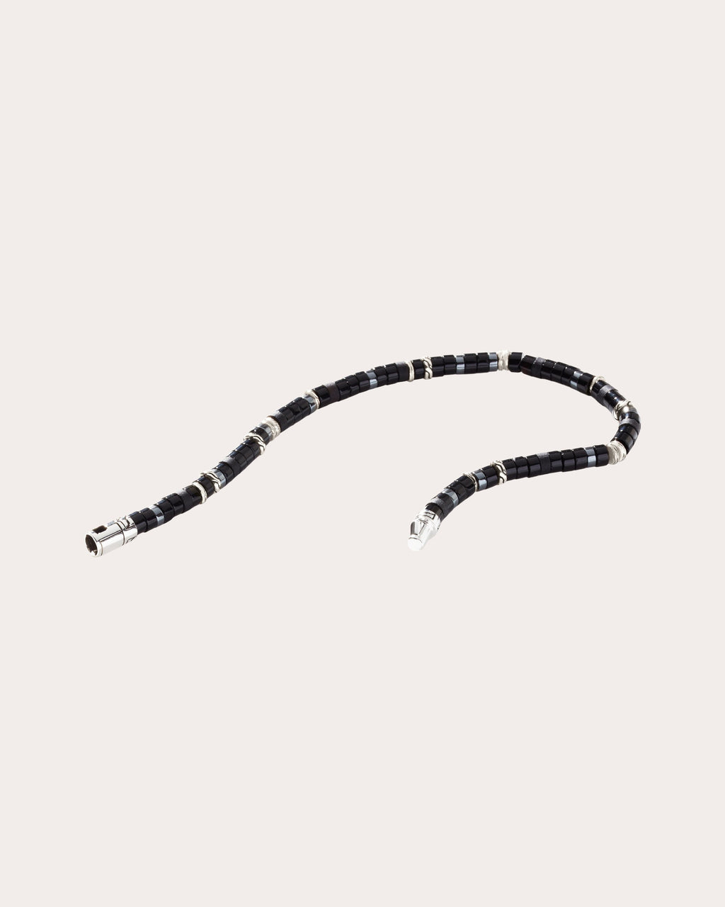 Black Onyx & Hematite Heishi Bracelet