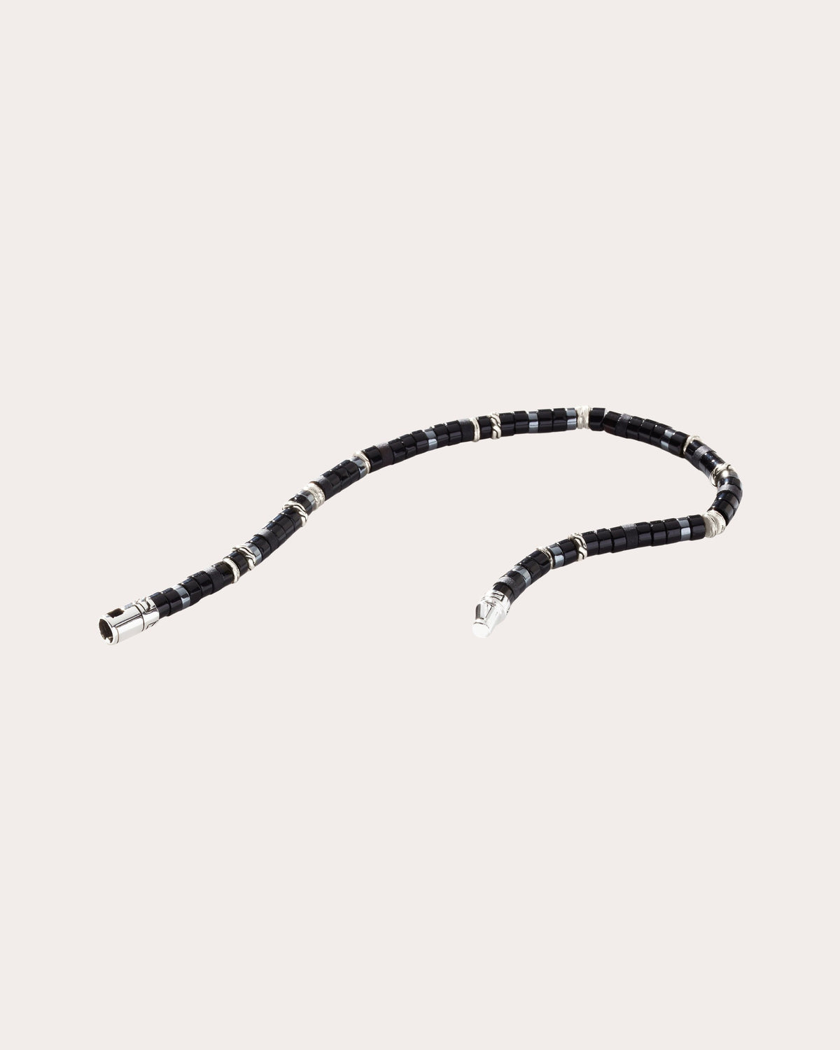 Black Onyx & Hematite Heishi Bracelet