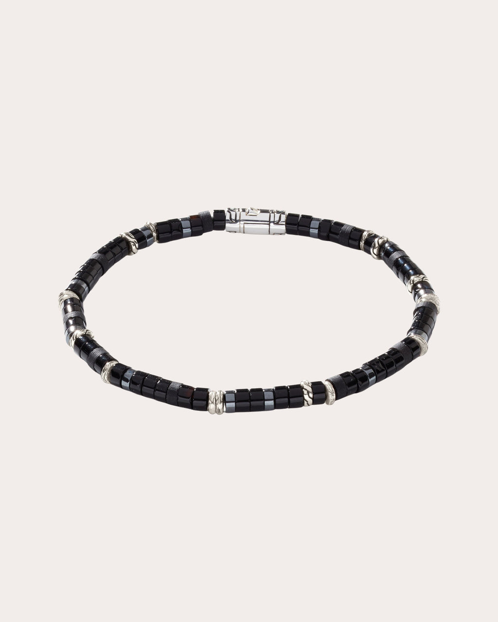 Black Onyx & Hematite Heishi Bracelet