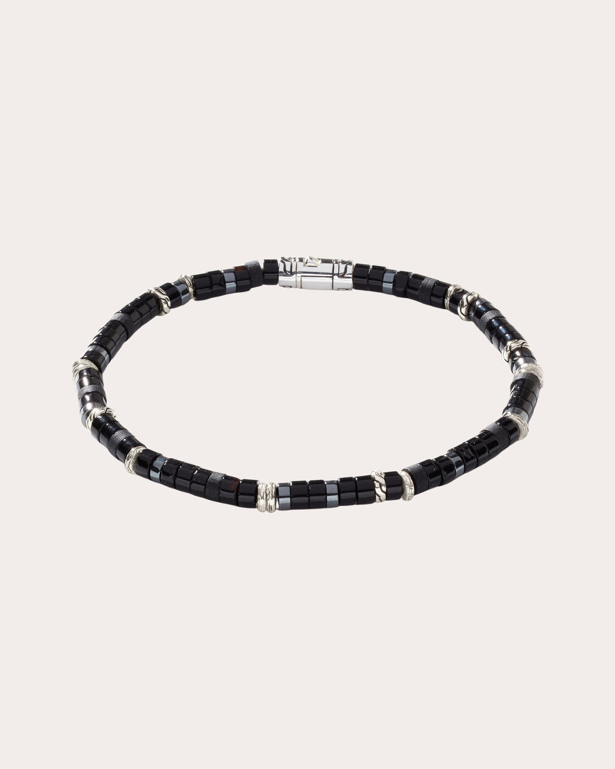 Black Onyx & Hematite Heishi Bracelet