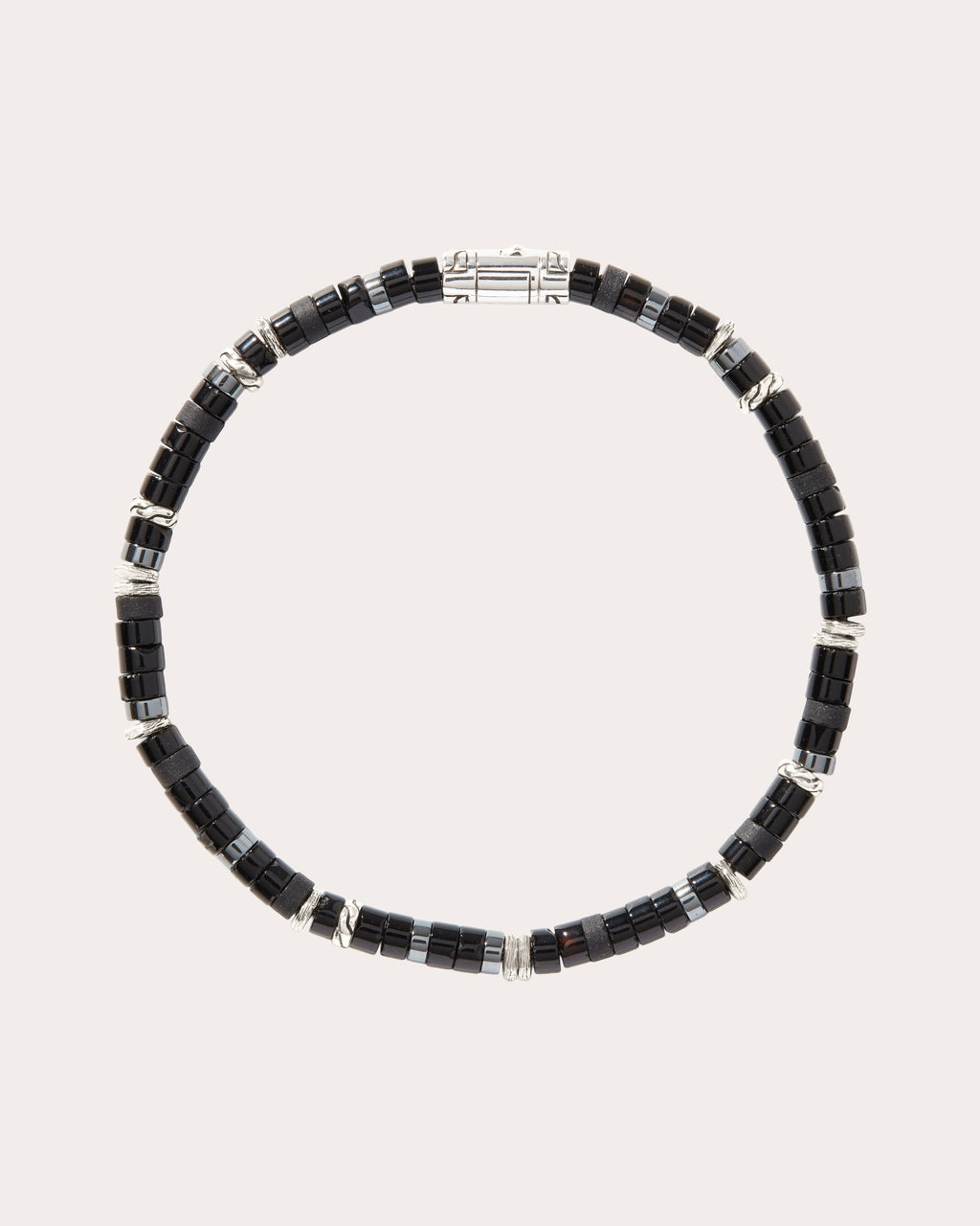 Black Onyx & Hematite Heishi Bracelet