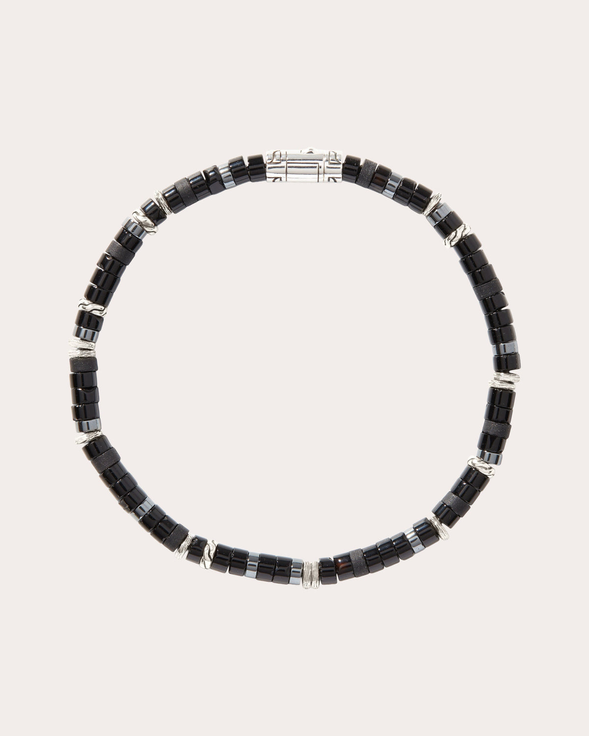 Black Onyx & Hematite Heishi Bracelet