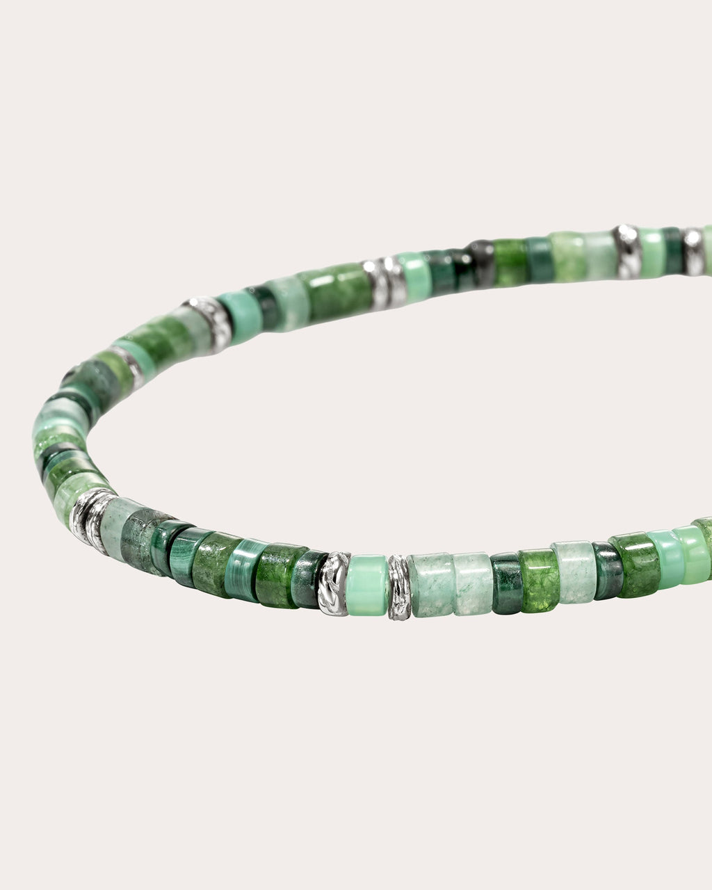 Emerald & Malachite Heishi Bracelet