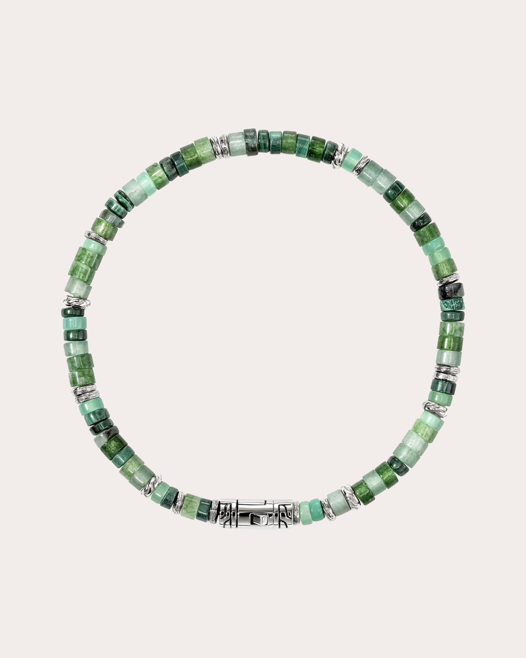 Emerald & Malachite Heishi Bracelet