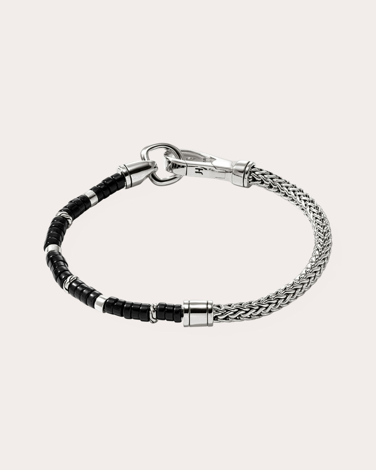 Black Onyx Heishi Chain Bracelet