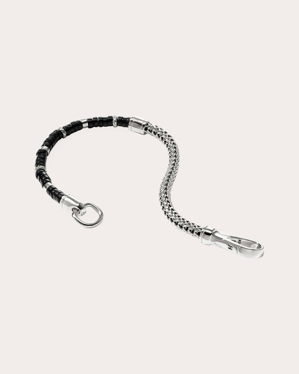 Black Onyx Heishi Chain Bracelet