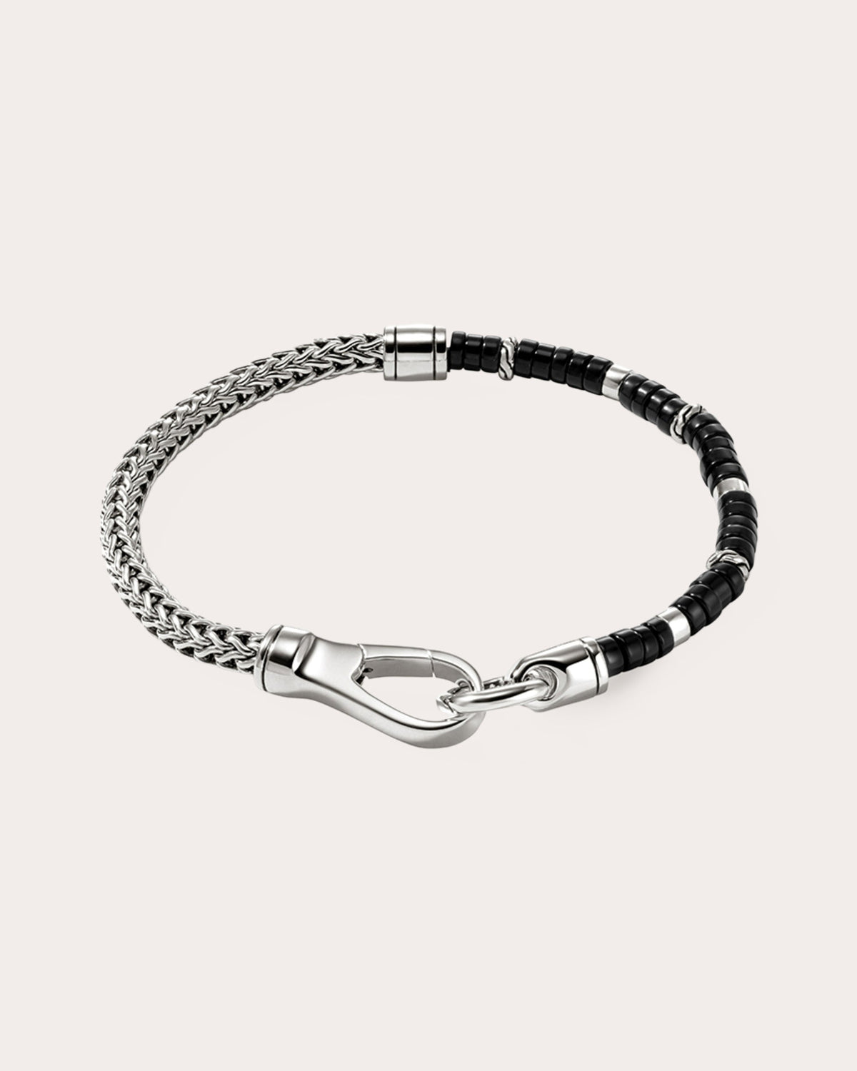 Black Onyx Heishi Chain Bracelet