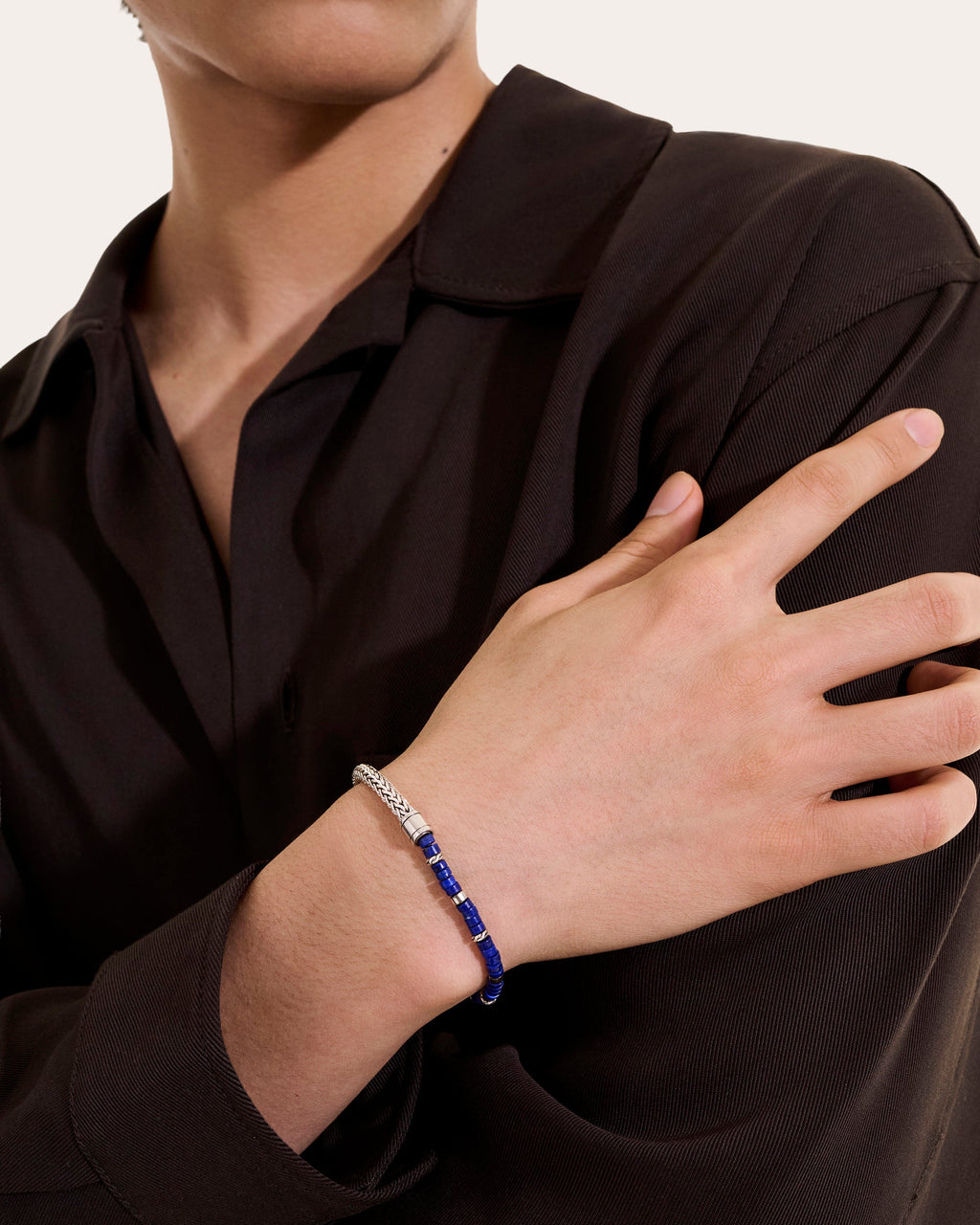 Lapis Lazuli Heishi Chain Bracelet