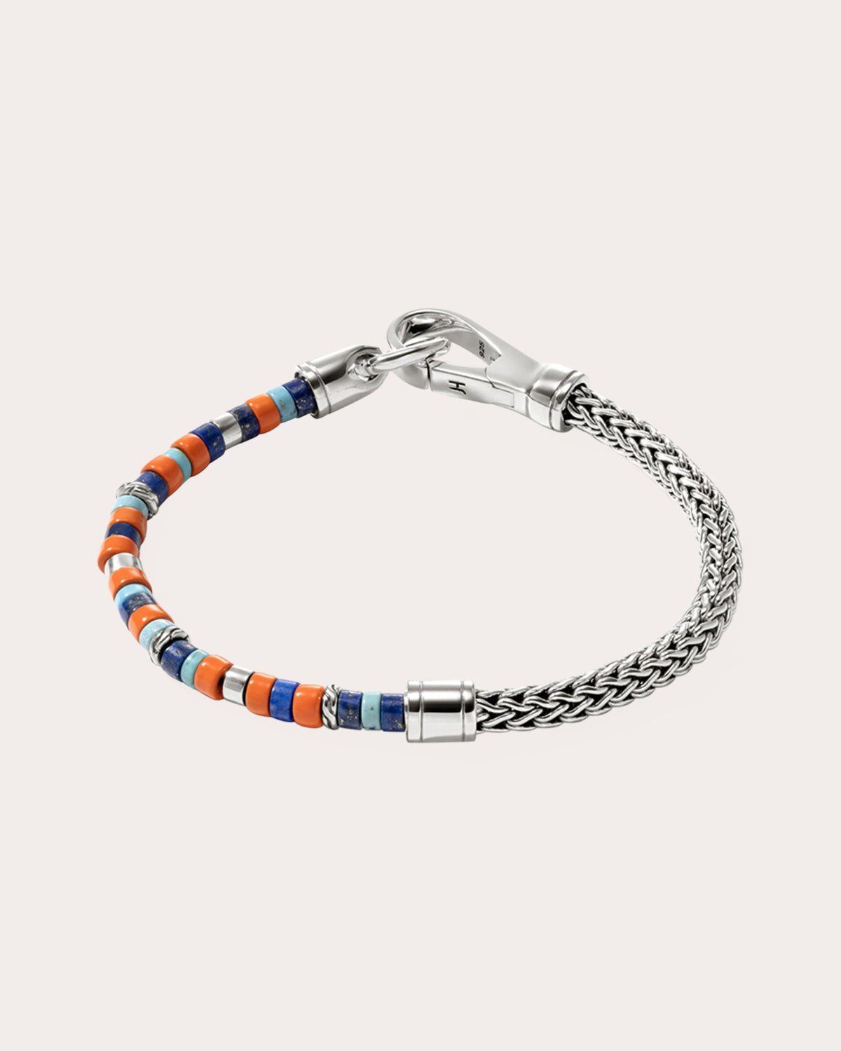 Lapis Lazuli & Turquoise Heishi Chain Bracelet