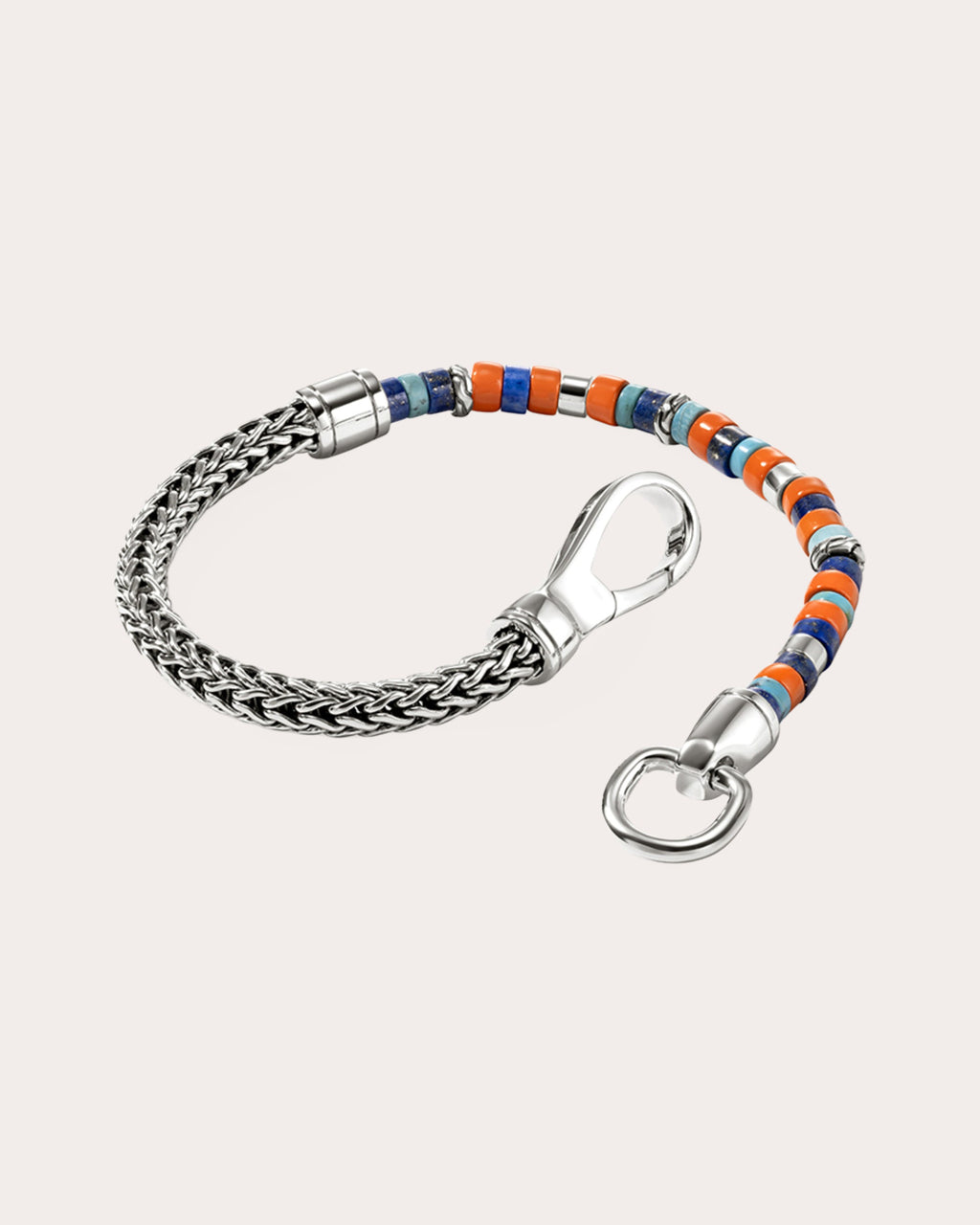 Lapis Lazuli & Turquoise Heishi Chain Bracelet