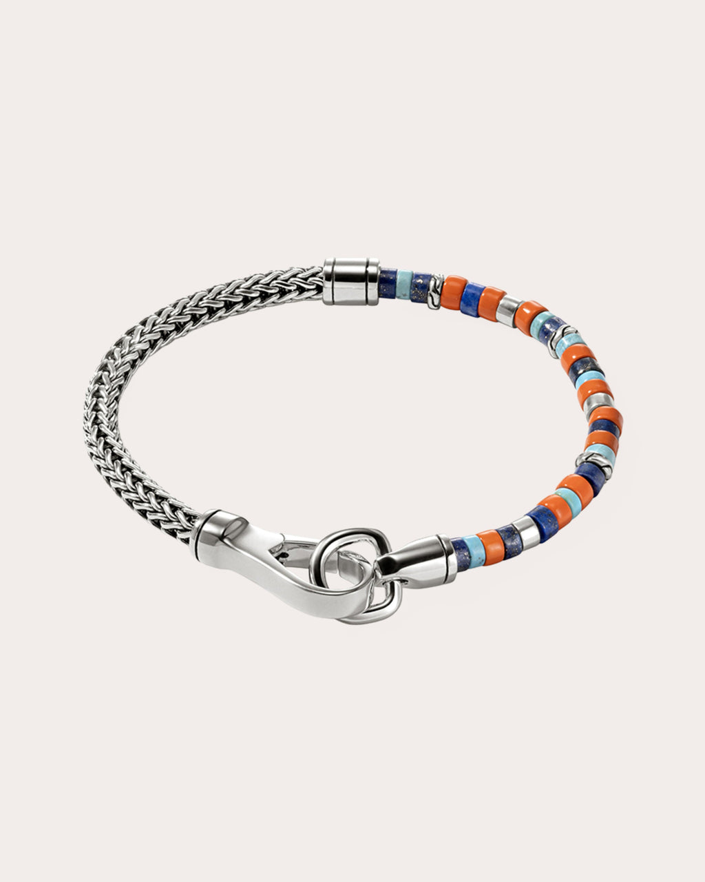 Lapis Lazuli & Turquoise Heishi Chain Bracelet