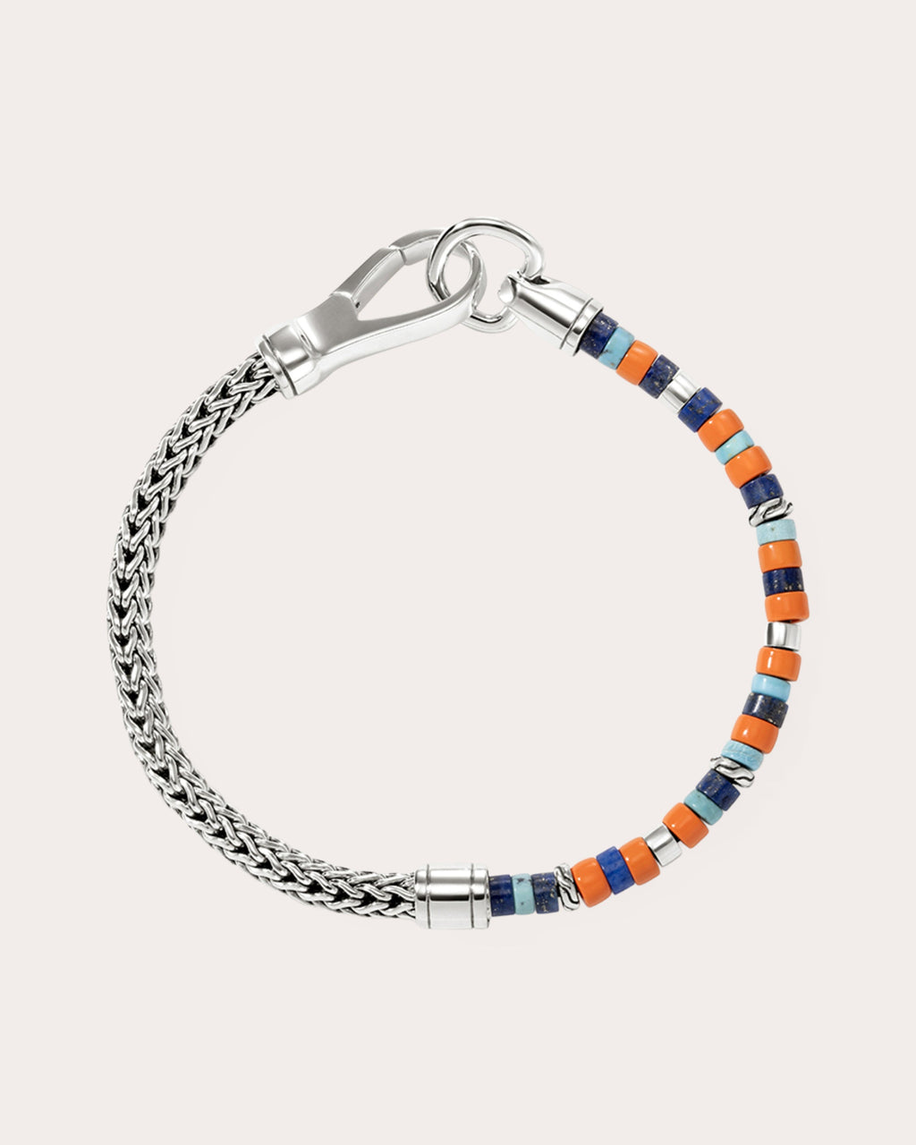 Lapis Lazuli & Turquoise Heishi Chain Bracelet
