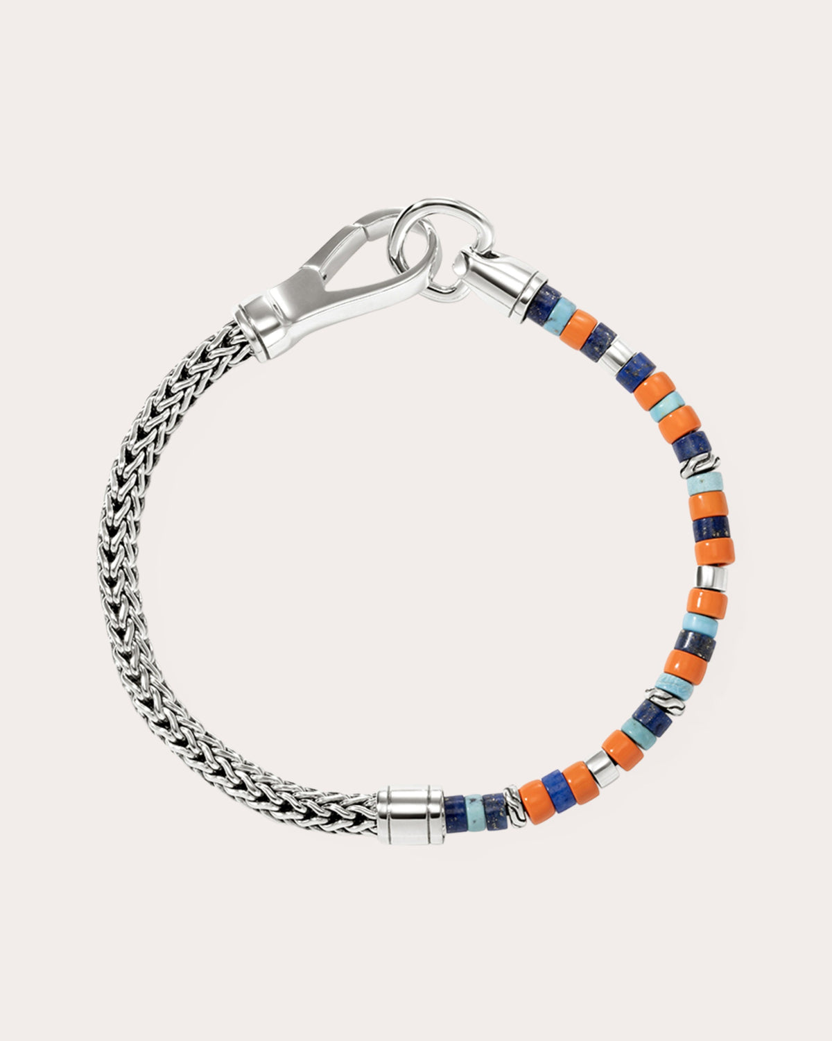 Lapis Lazuli & Turquoise Heishi Chain Bracelet