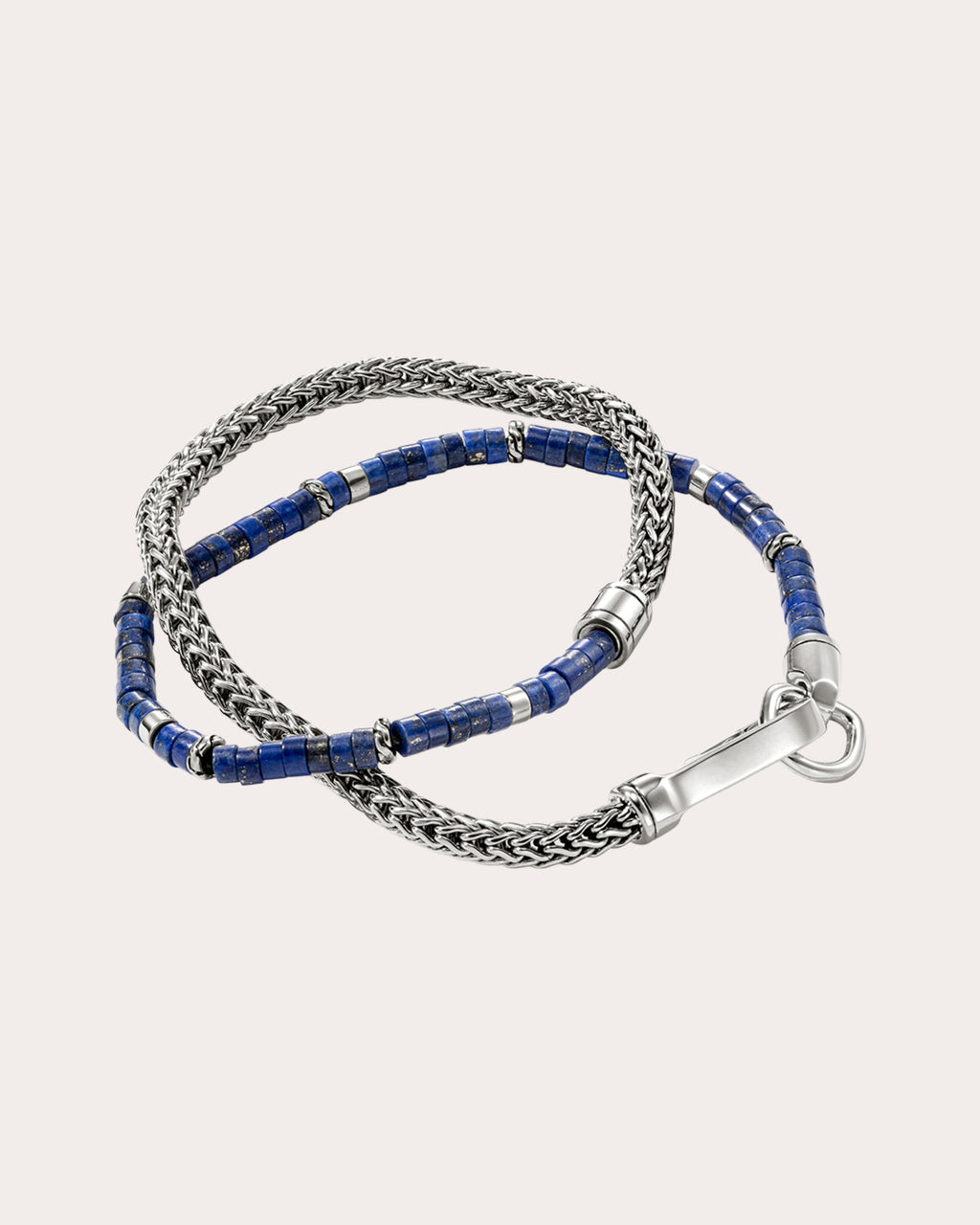 Lapis Lazuli Heishi Chain Wrap Bracelet