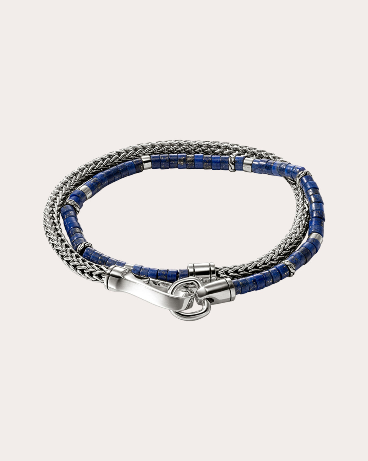 Lapis Lazuli Heishi Chain Wrap Bracelet