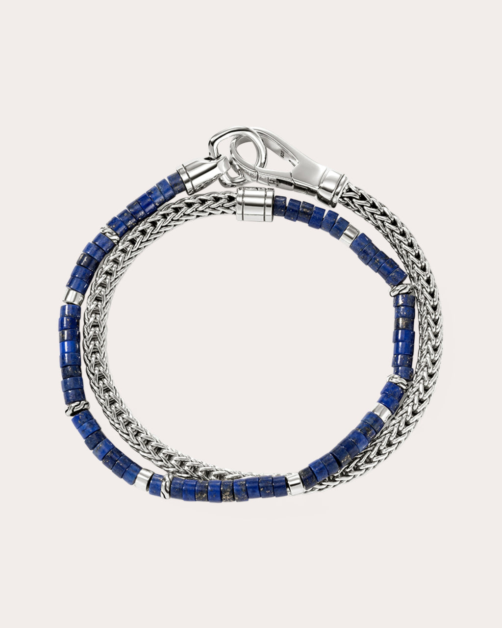 Lapis Lazuli Heishi Chain Wrap Bracelet