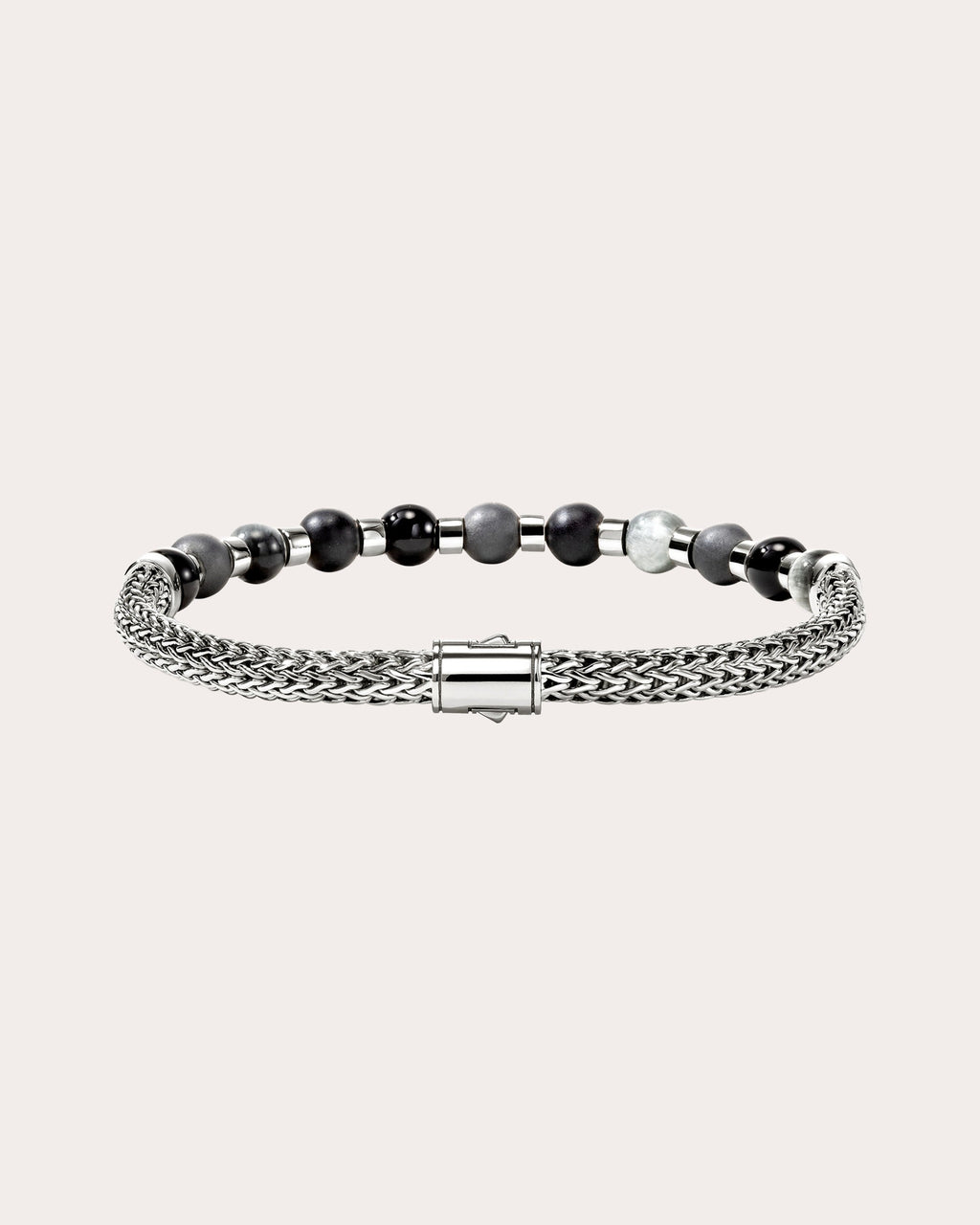 Black Onyx & Hematite Beaded Bracelet