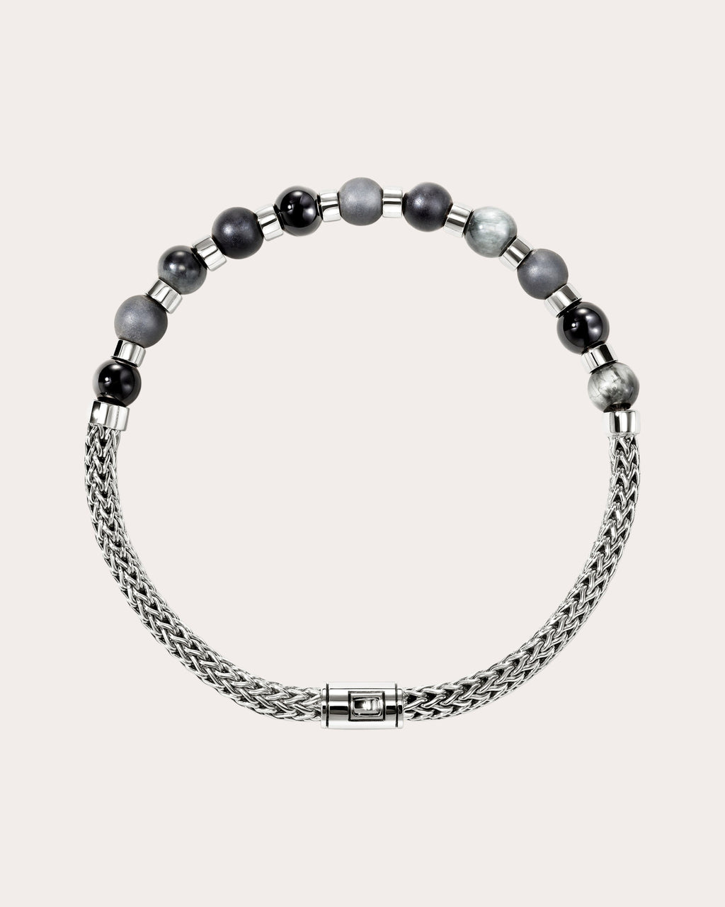 Black Onyx & Hematite Beaded Bracelet