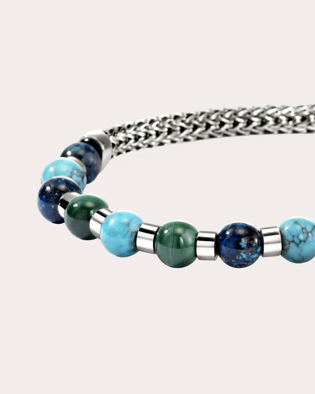 Turquoise & Malachite Beaded Bracelet