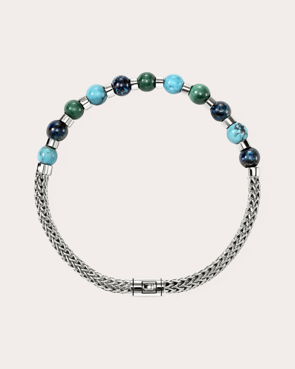 Turquoise & Malachite Beaded Bracelet
