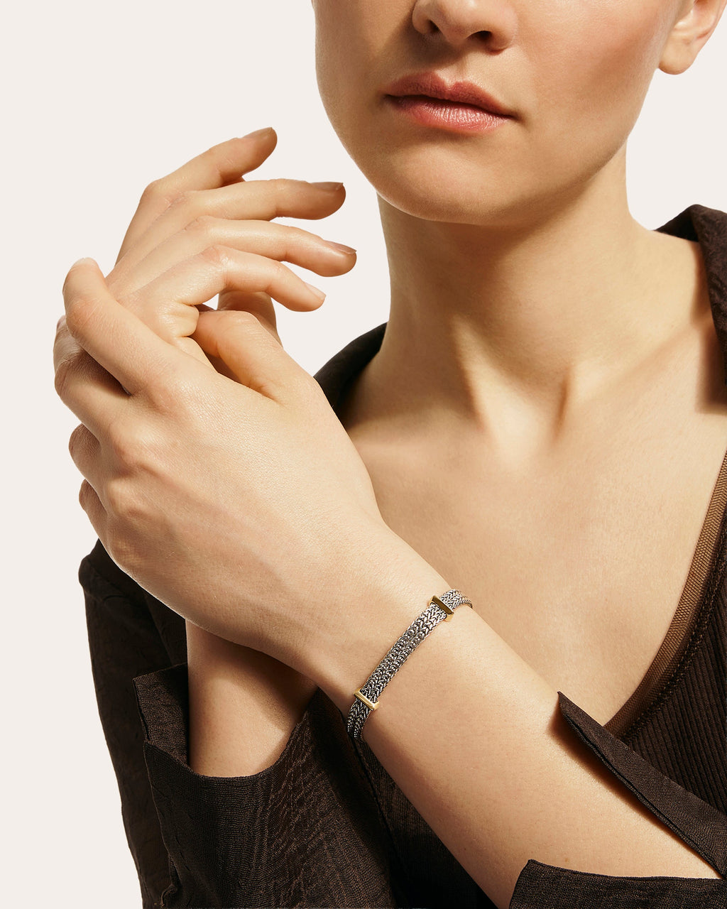 Two-Tone 6mm Icon Link Bracelet
