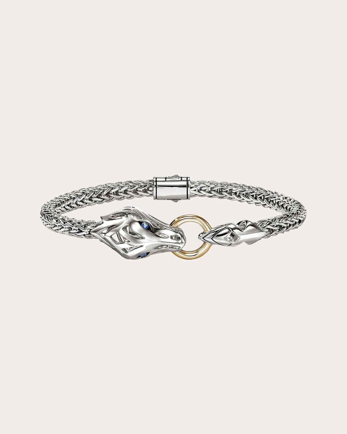 Blue Sapphire Two-Tone Naga Bracelet