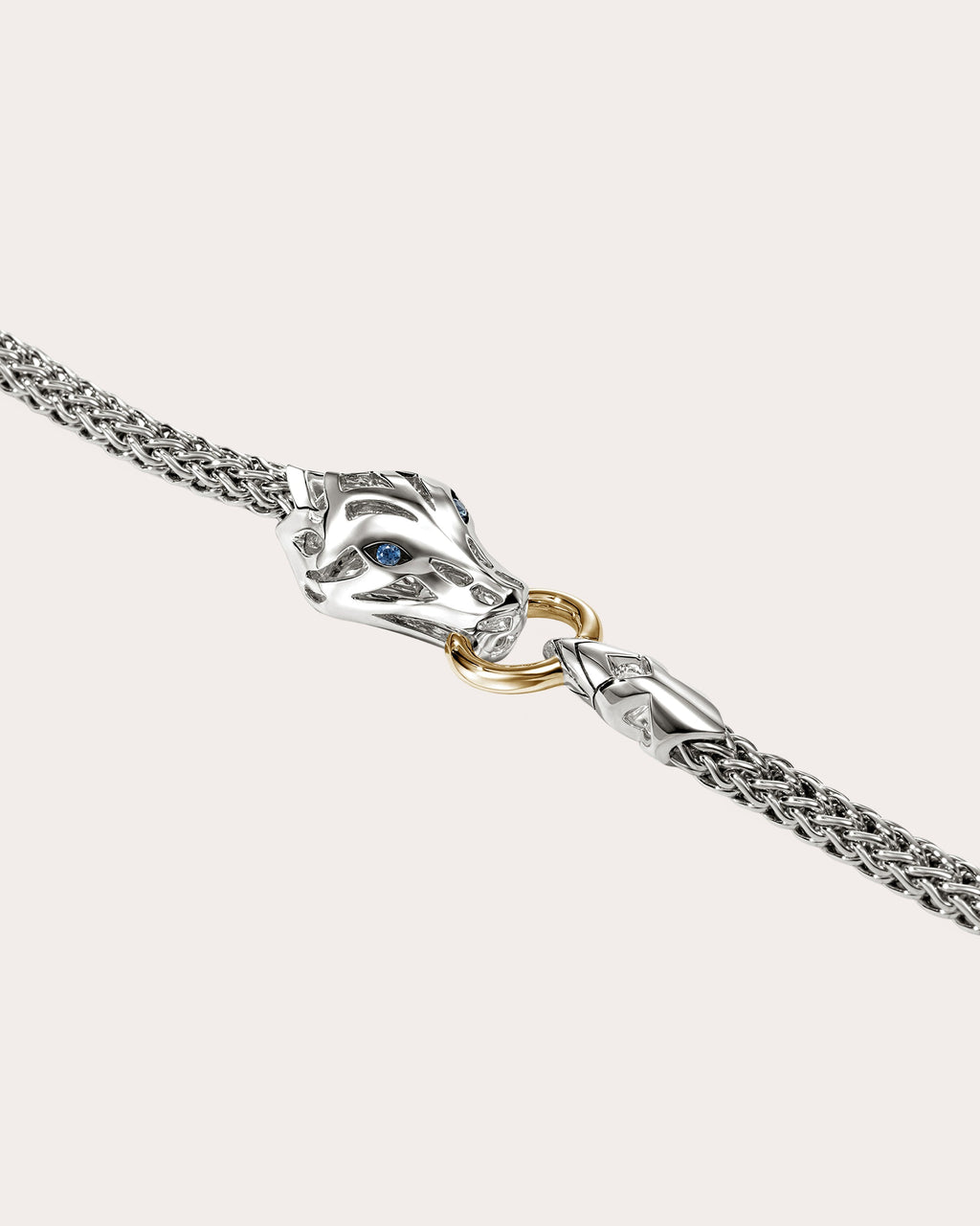 Blue Sapphire Two-Tone Naga Bracelet