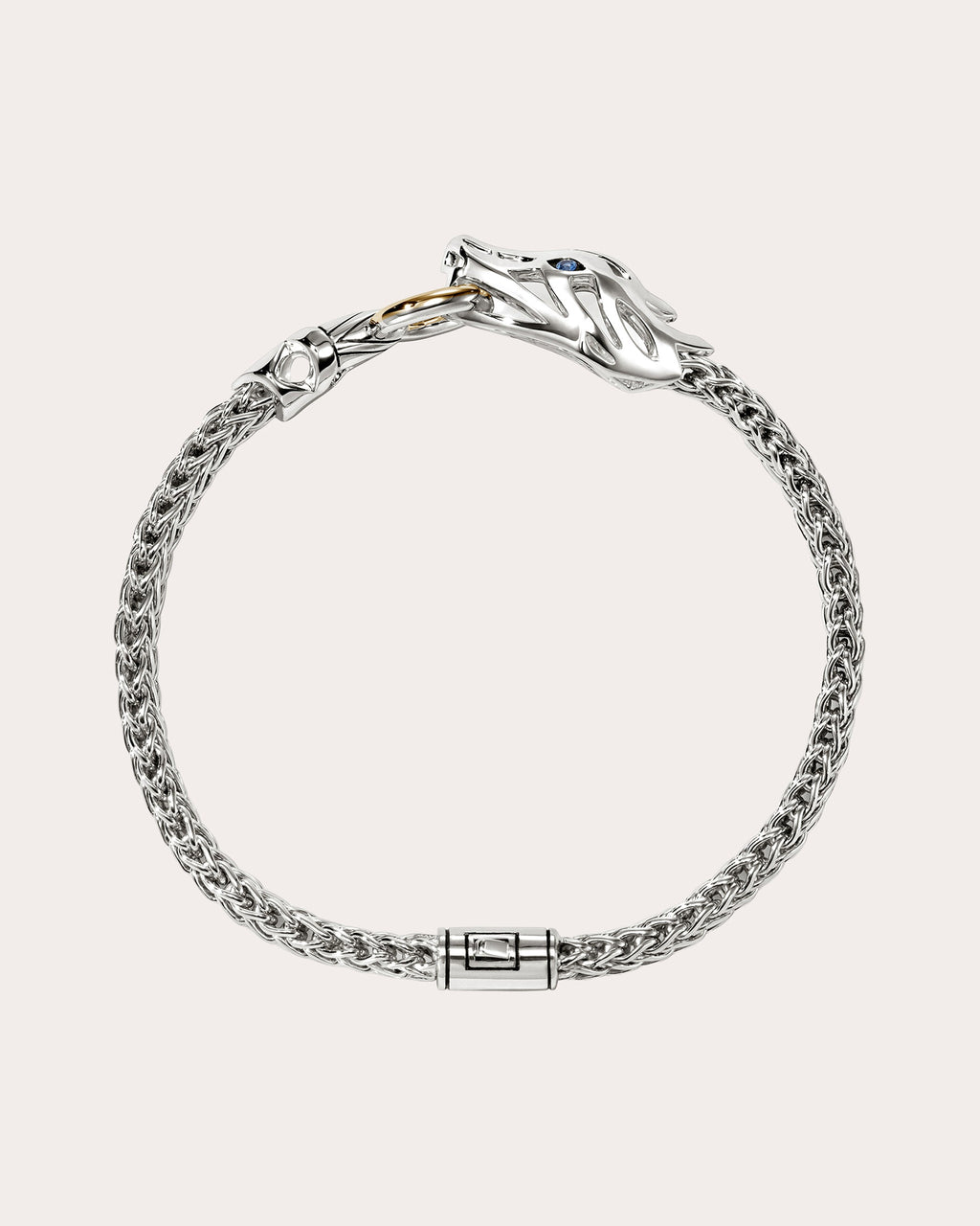 Blue Sapphire Two-Tone Naga Bracelet