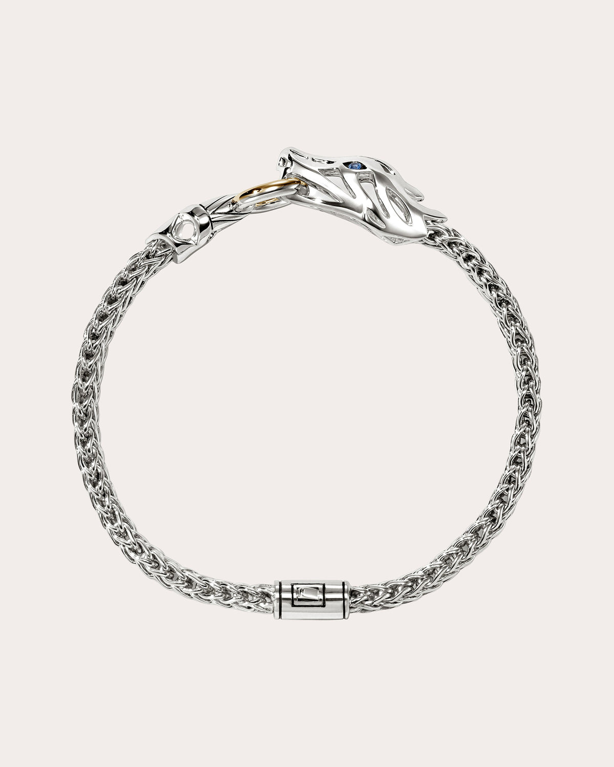 Blue Sapphire Two-Tone Naga Bracelet