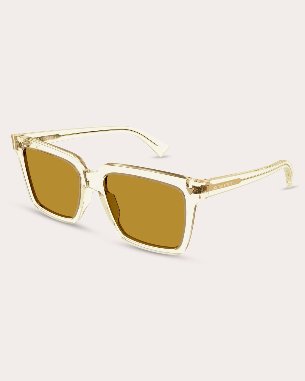 Triangle Stud Transparent Square Sunglasses