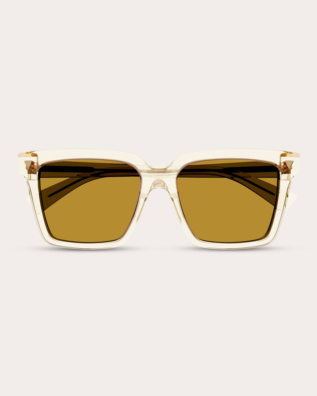 Triangle Stud Transparent Square Sunglasses