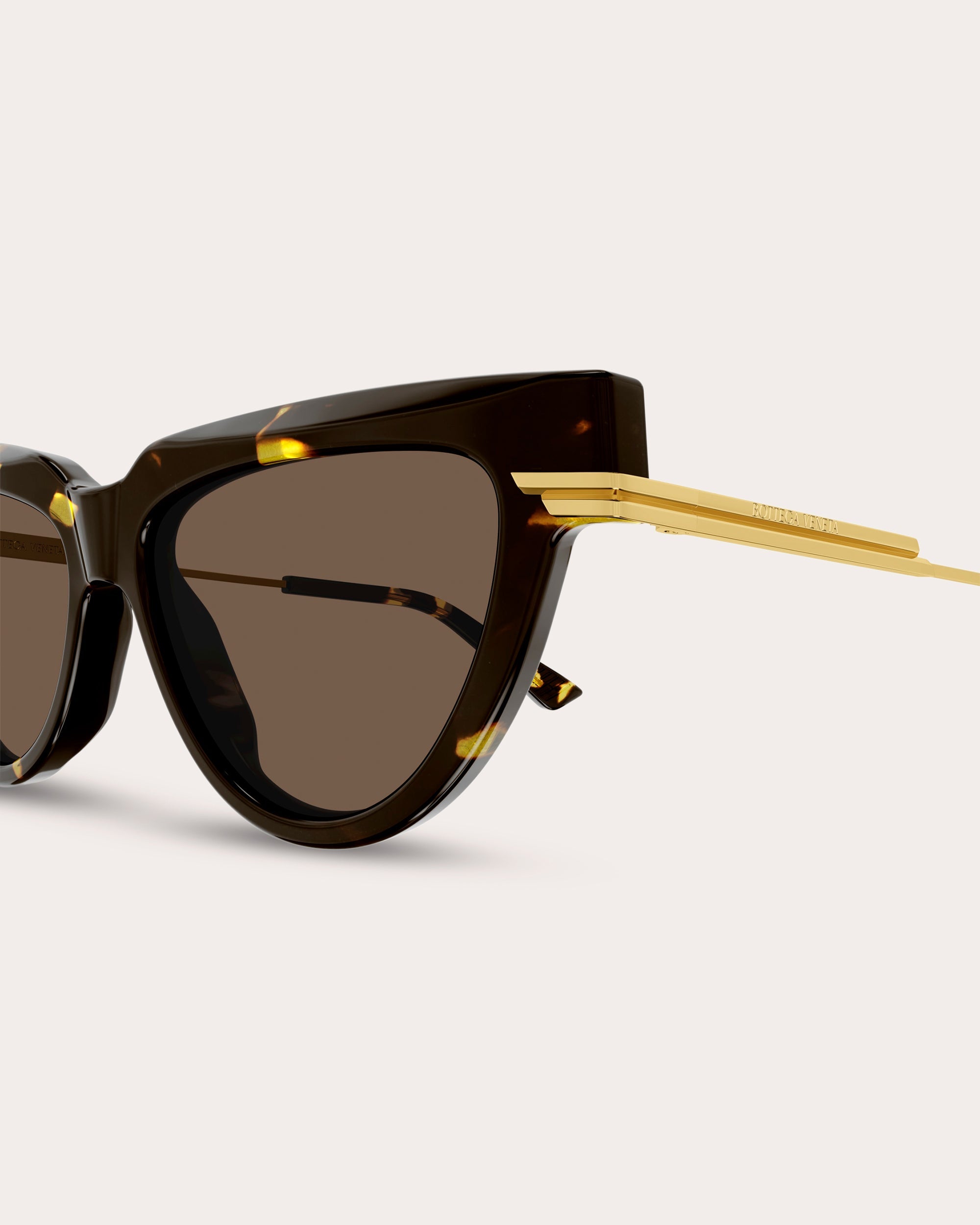 Shiny Havana Combi Cat-Eye Sunglasses