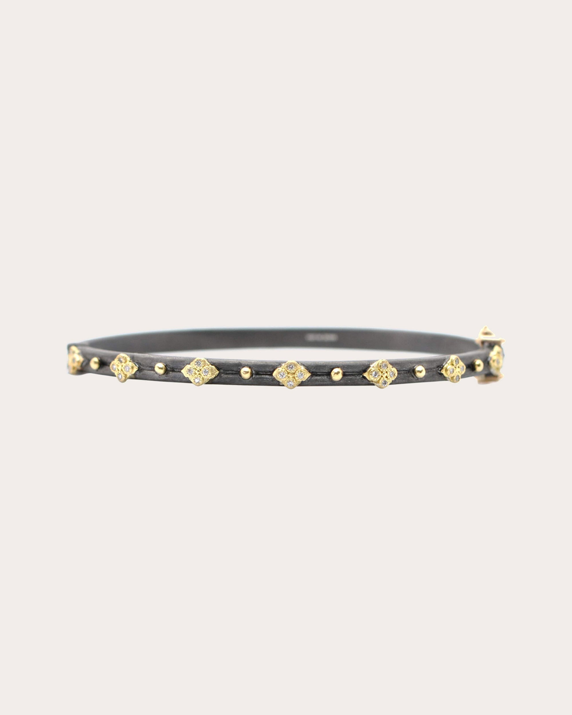 Diamond & Two Tone Blackened Old World Bracelet