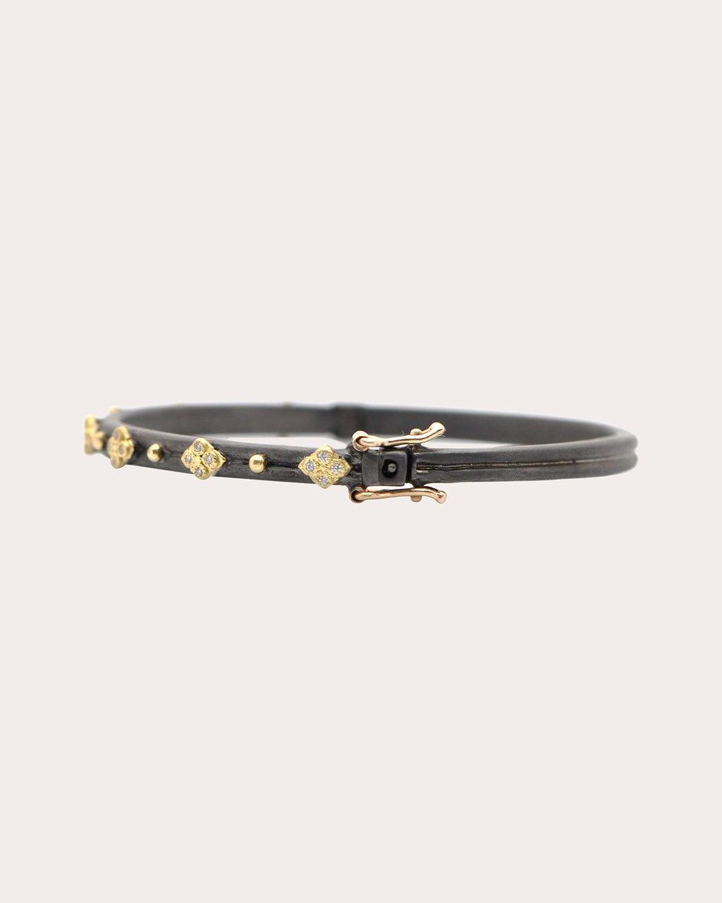 Diamond & Two Tone Blackened Old World Bracelet