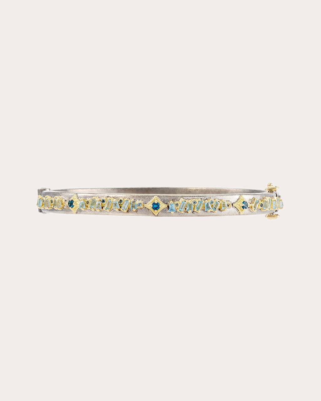 Aquamarine & Topaz Two-Tone Crivelli Bracelet