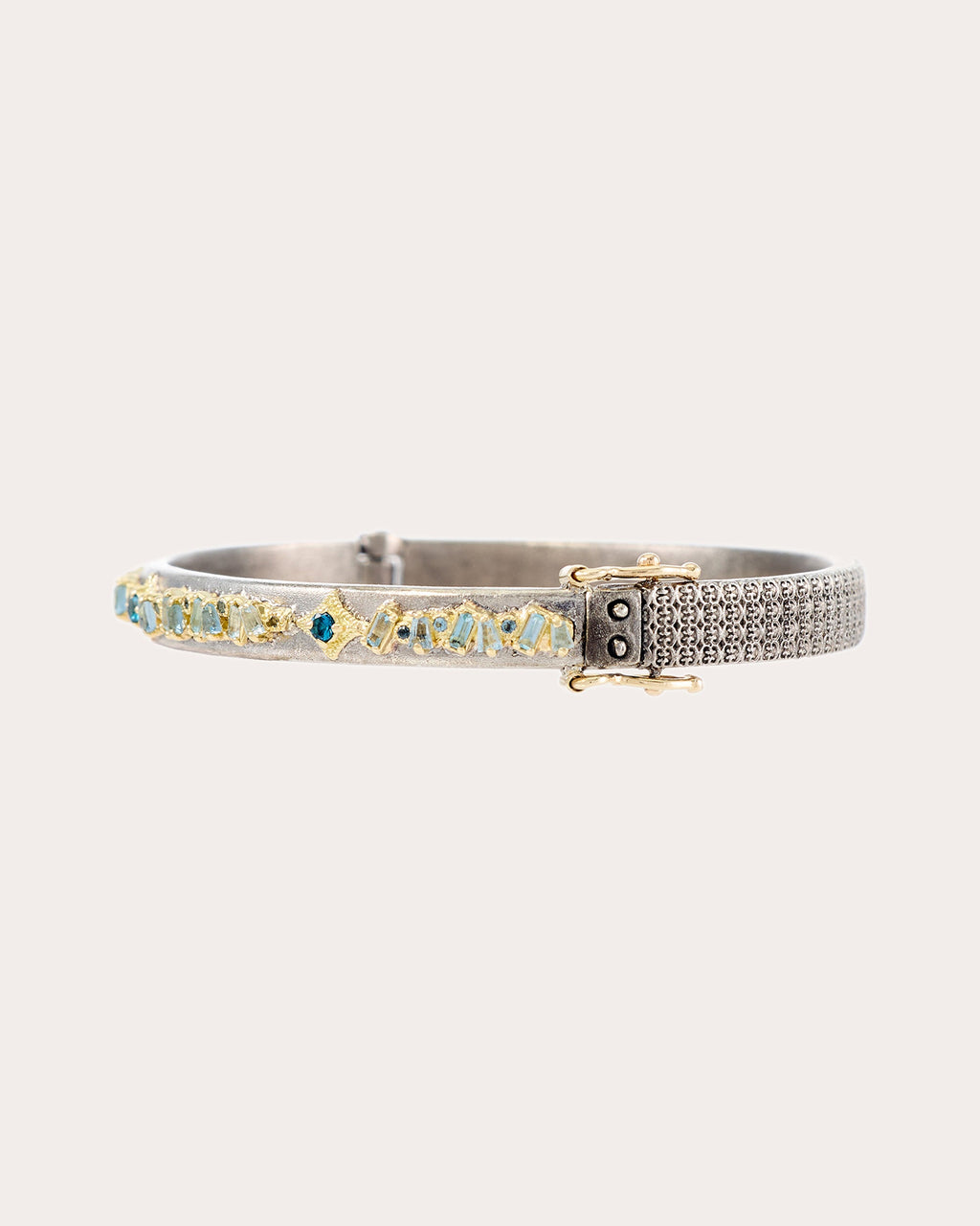 Aquamarine & Topaz Two-Tone Crivelli Bracelet