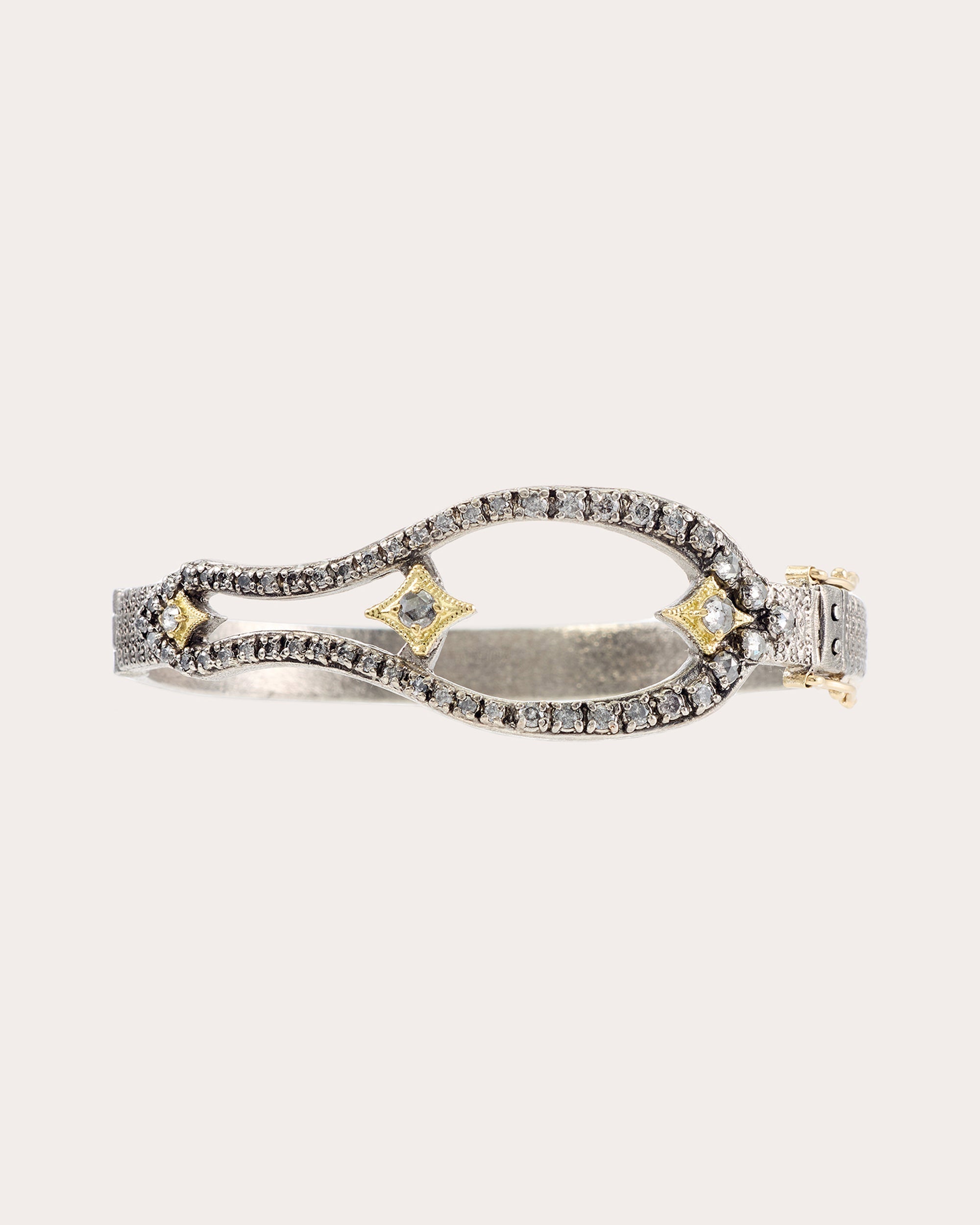 Diamond & Two-Tone Horseshoe Bracelet