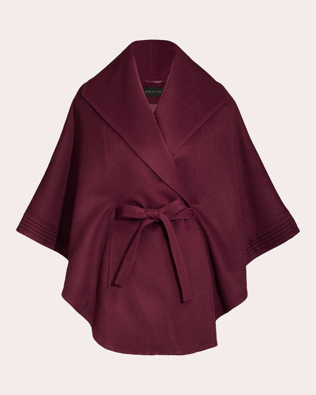 Baby Alpaca Belted Shawl Collar Cape
