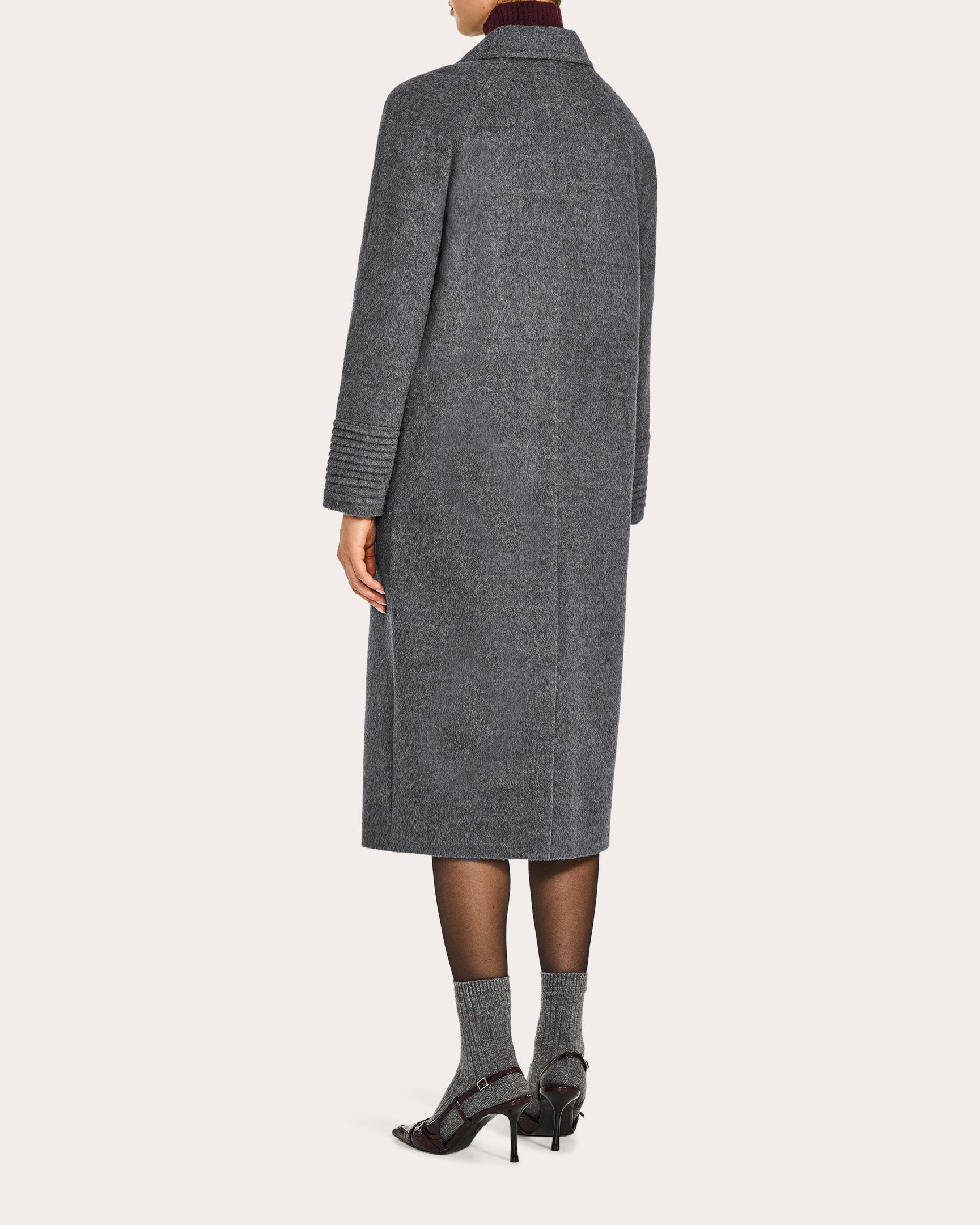 Alpaca Wool Long Double-Breasted Coat