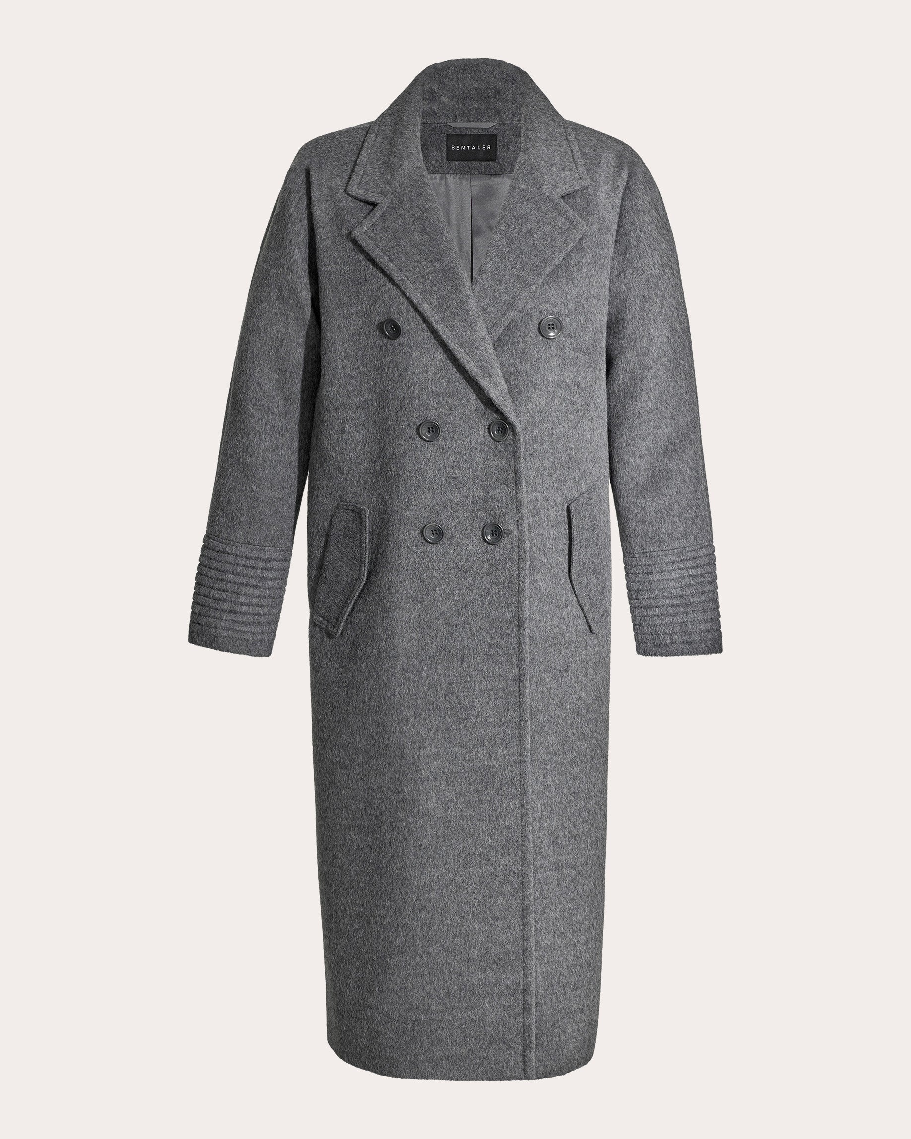 Alpaca Wool Long Double-Breasted Coat