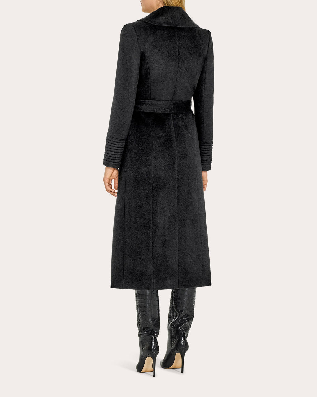 Alpaca Wool Oversized Notch Collar Long Wrap Coat
